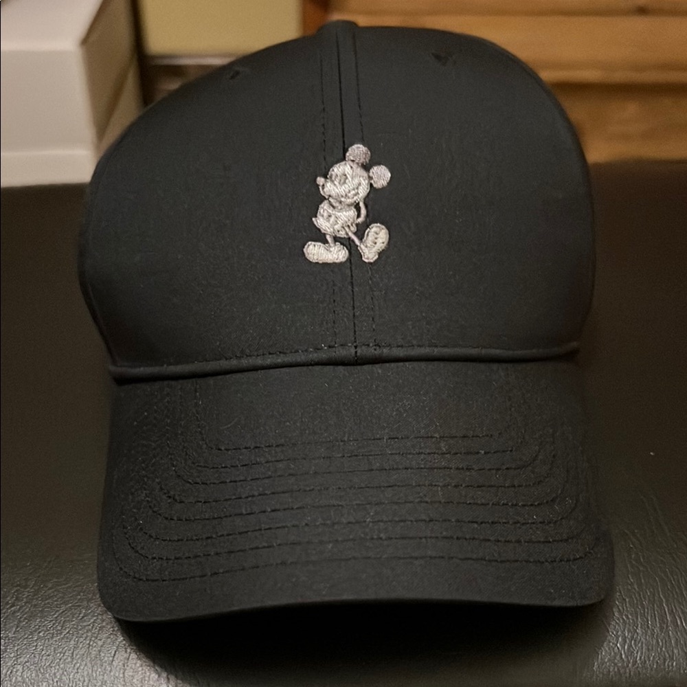 Black Cap with Mickey Mouse Embroidery NWOT